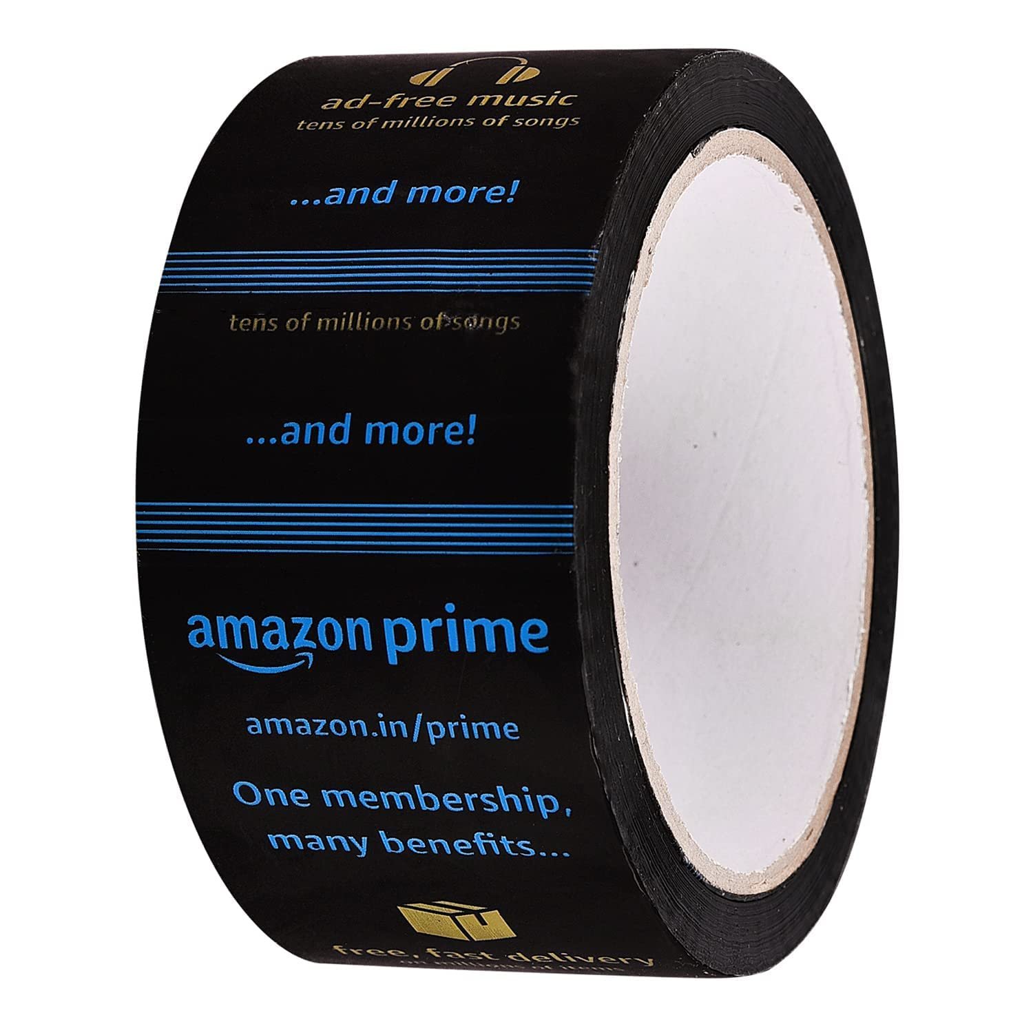 Amazon branded Prime Packaging Tape 72mm (3 inch) x 65Mtr PACK OF 1 Amazon branded Prime Packaging Tape 72mm (3 inch) x 65Mtr PACK OF 1