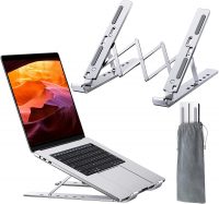 Zenly Laptop Stand,Adjustable Table Laptop Stand,Aluminum Laptop Stands,Ergonomic Laptop Stands Compatible with MacBook Air Pro,Lenovo More 10-15.6 Laptops (Silver)