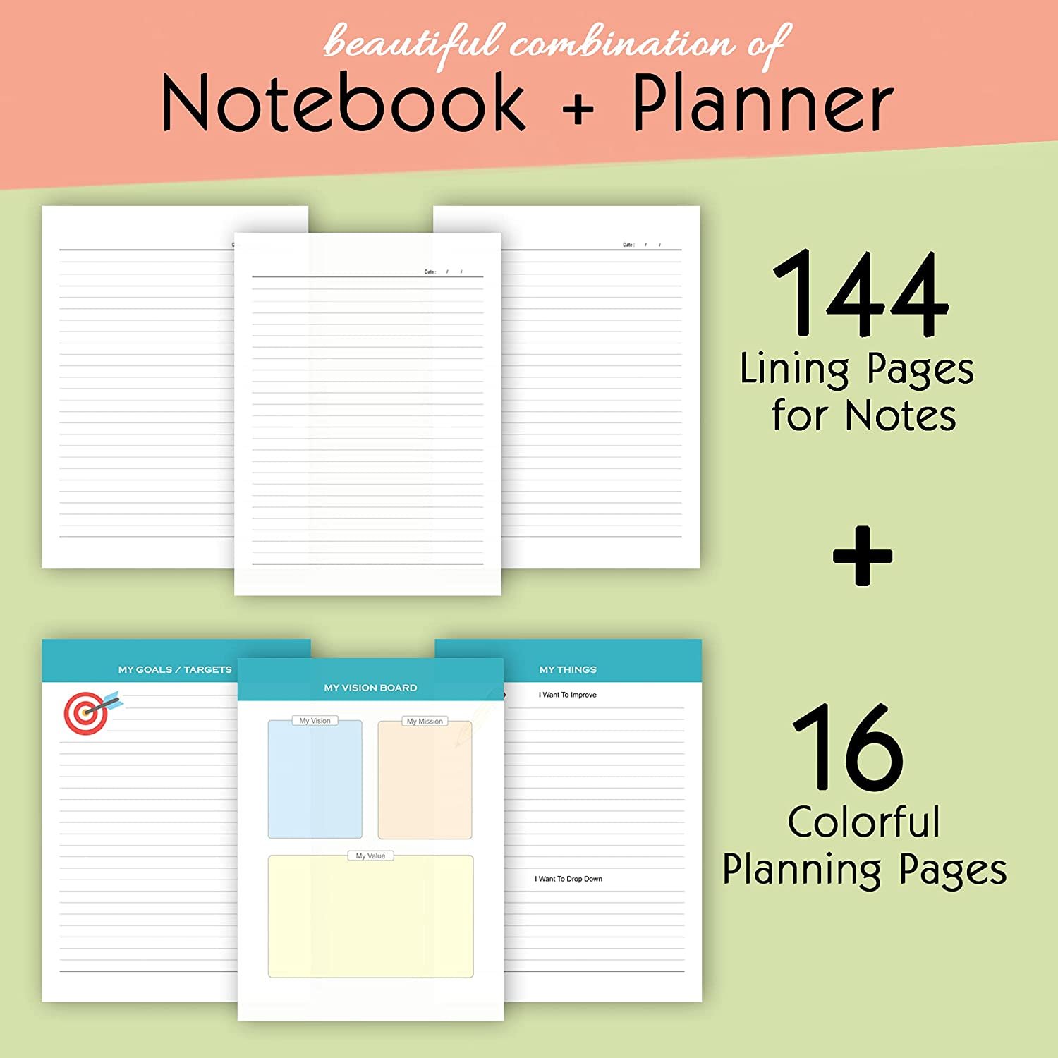 Dream Big - 2022 Weekly & Monthly Diary Productivity Notebook Organizer with 12 Months Undated Planner Floral Cover, 19 x 24.5 cm, 160 Pages Dream Big - 2022 Weekly & Monthly Diary Productivity Notebook Organizer with 12 Months Undated Planner Floral Cover, 19 x 24.5 cm, 160 Pages