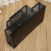 ORZIX Compartment Metal Mesh Desk Organizer Stationary Storage Stand Pen, Pencil Holder for Office, Home, and Study Table (4 Compartment)