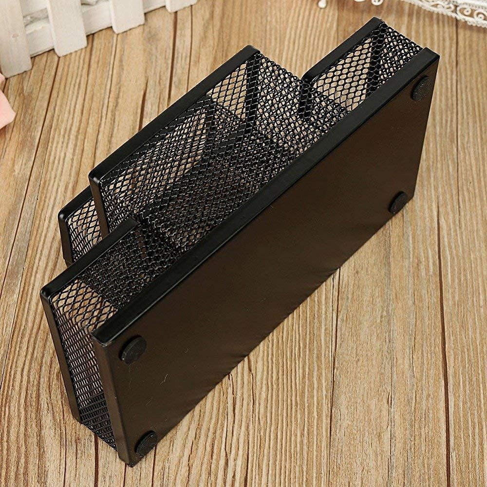 ORZIX Compartment Metal Mesh Desk Organizer Stationary Storage Stand Pen, Pencil Holder for Office, Home, and Study Table (4 Compartment) ORZIX Compartment Metal Mesh Desk Organizer Stationary Storage Stand Pen, Pencil Holder for Office, Home, and Study Table (4 Compartment)