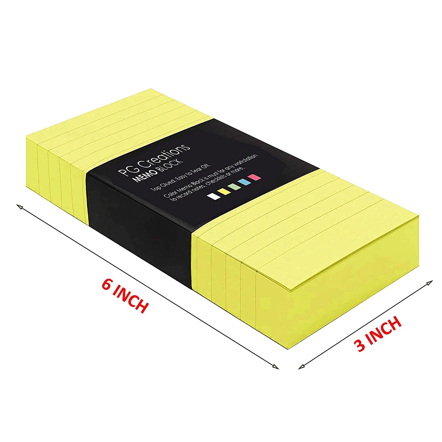 PG Creations Small Size Writing Notepad, Single Side Ruled, 3 x 6 Inch, Multi, 58 Gsm Paper, 250 Sheets per Writing Pad, Pack of 10 Rough Notepads PG Creations Small Size Writing Notepad, Single Side Ruled, 3 x 6 Inch, Multi, 58 Gsm Paper, 250 Sheets per Writing Pad, Pack of 10 Rough Notepads