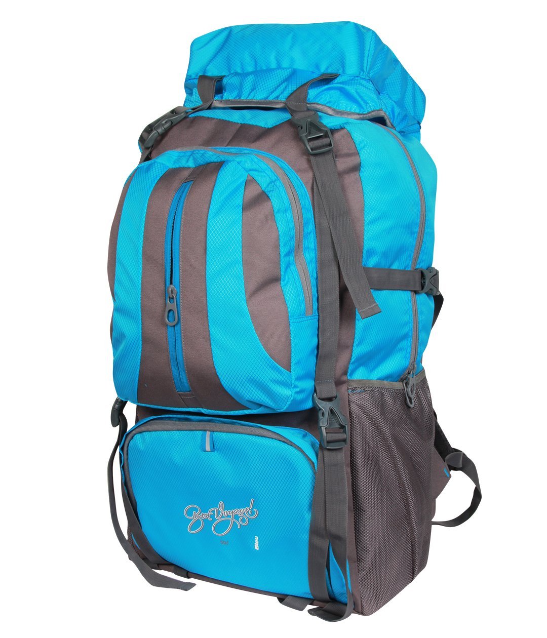 Bleu Rucksack Hiking Bag with Laptop Compartment - (BP-2015, Volume- 50+5 Liters, Product Dimensions (LxWxH)- 14x9x24 inches, 1 year Warranty) Bleu Rucksack Hiking Bag with Laptop Compartment - (BP-2015, Volume- 50+5 Liters, Product Dimensions (LxWxH)- 14x9x24 inches, 1 year Warranty)