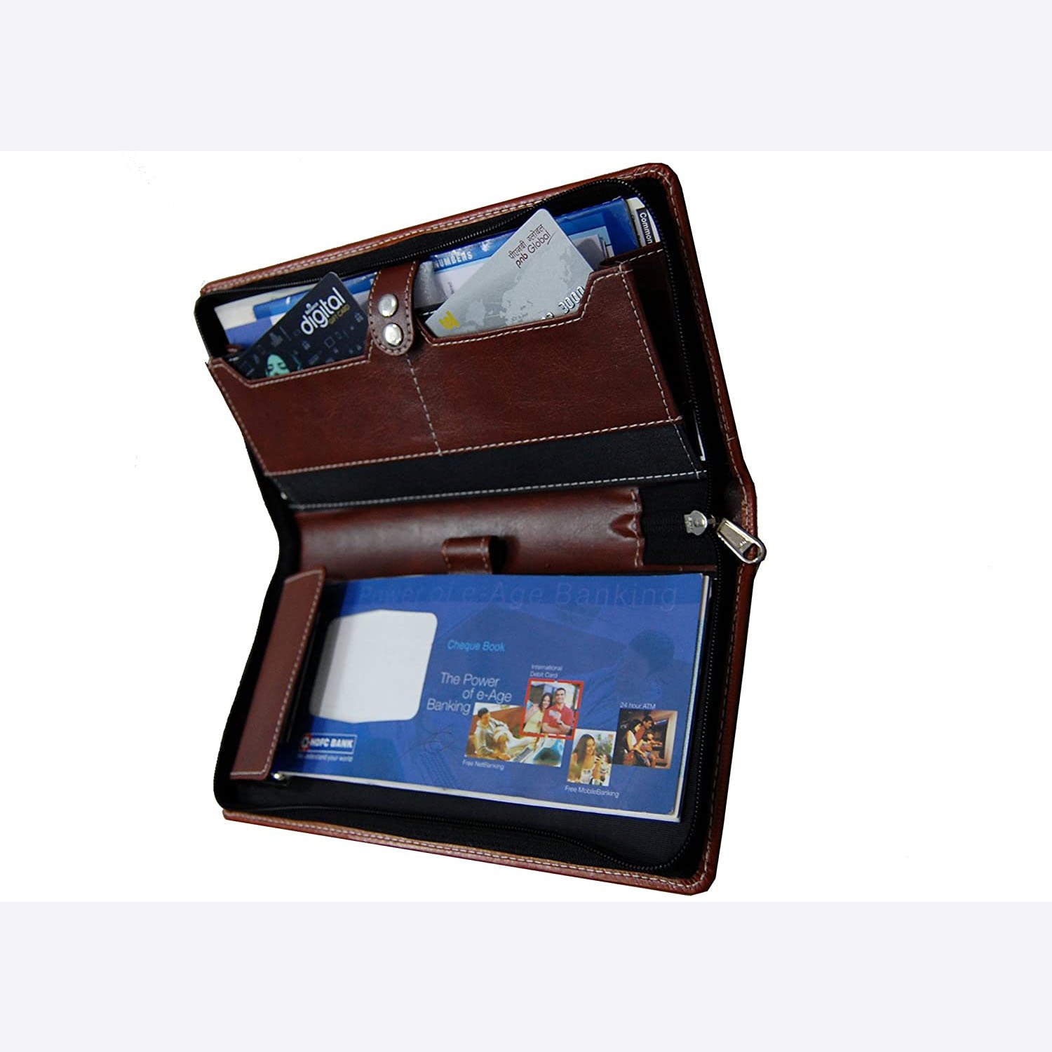 Pareek Brown Expendable Passbooks And Cheque Book Holder/Document Holder/Cards All In One Pareek Brown Expendable Passbooks And Cheque Book Holder/Document Holder/Cards All In One