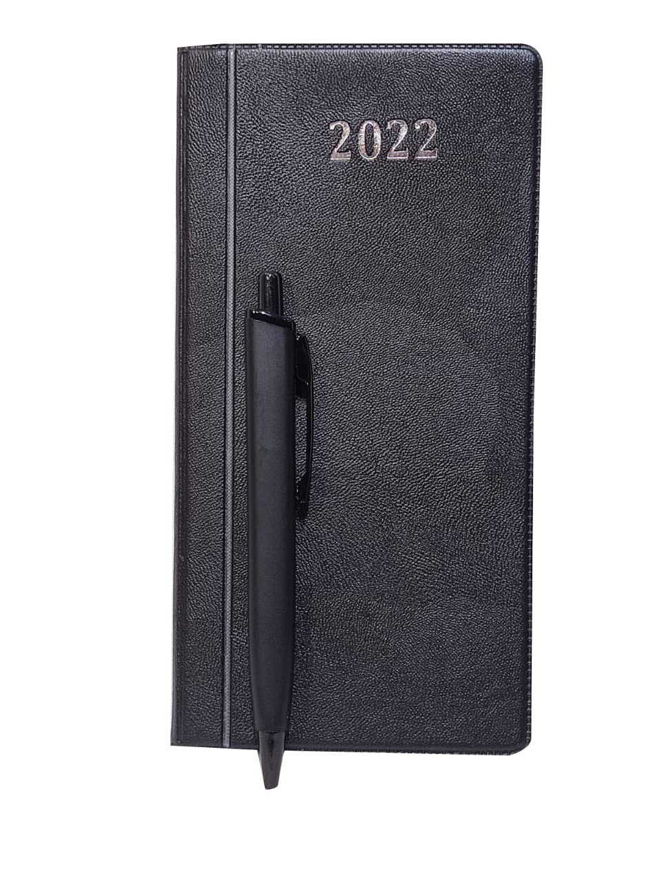 S M K T Slim line Diary 2022 Weekly Planner Vegan Leather Pocket Diary Set of 2 with Pen ( Black ) S M K T Slim line Diary 2022 Weekly Planner Vegan Leather Pocket Diary Set of 2 with Pen ( Black )