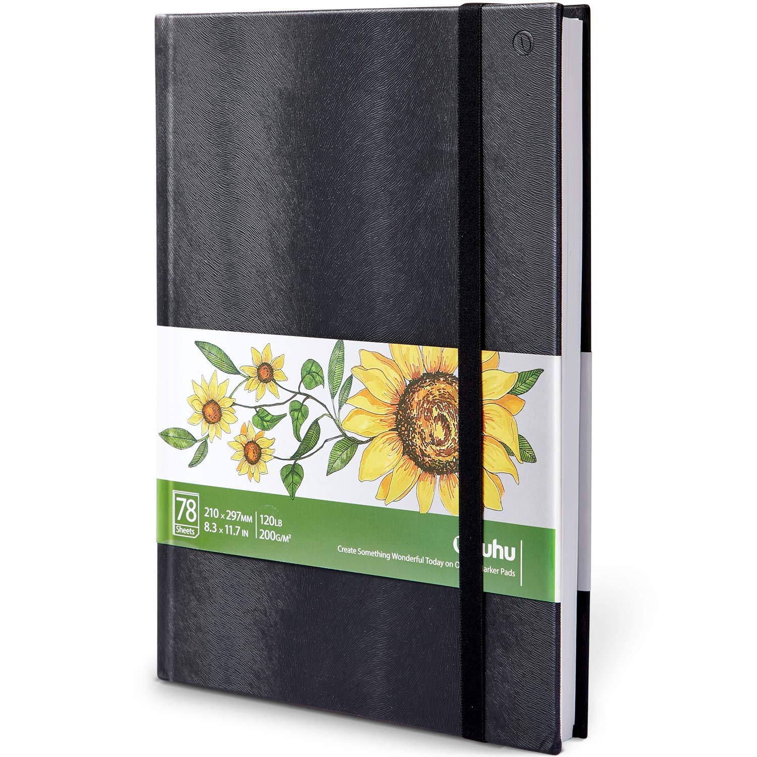 Sketch Book, Ohuhu A4 Drawing book for artists, 120LB200GSM drawing pad, 78 Sheets156 Pages Sketch Book for Alcohol Markers, solvent markers, pencils, charcoal, pastels etc., Great Gift Idea Sketch Book, Ohuhu A4 Drawing book for artists, 120LB200GSM drawing pad, 78 Sheets156 Pages Sketch Book for Alcohol Markers, solvent markers, pencils, charcoal, pastels etc., Great Gift Idea