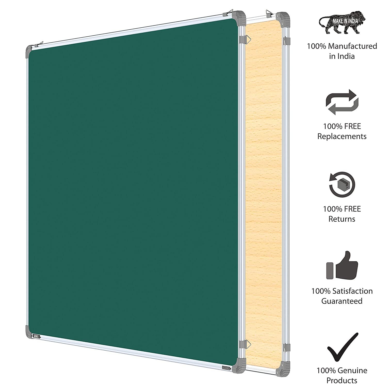 Pragati Systems® Genius Melamine (Non-Magnetic) Chalkboard for Kids, Home and School (GCHB90120), Lightweight Aluminium Frame, 3x4 Feet (Pack of 1) Pragati Systems® Genius Melamine (Non-Magnetic) Chalkboard for Kids, Home and School (GCHB90120), Lightweight Aluminium Frame, 3x4 Feet (Pack of 1)