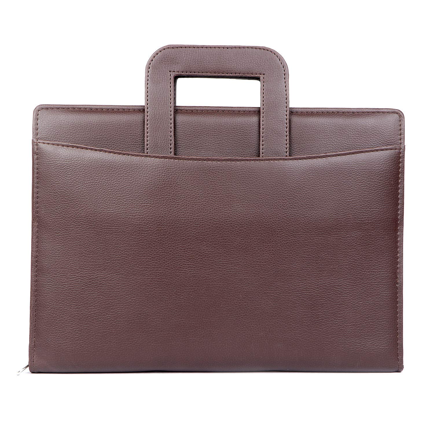 NJ Leather Zipper File Document Bag with Handle for Certificates, Document Bag with Adjustable Handles (Size 38x27 cm, Brown) NJ Leather Zipper File Document Bag with Handle for Certificates, Document Bag with Adjustable Handles (Size 38x27 cm, Brown)
