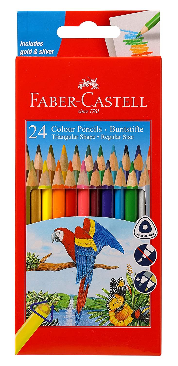 Faber-Castell Triangular Colour Pencils - Pack of 24 (Assorted) Faber-Castell Triangular Colour Pencils - Pack of 24 (Assorted)