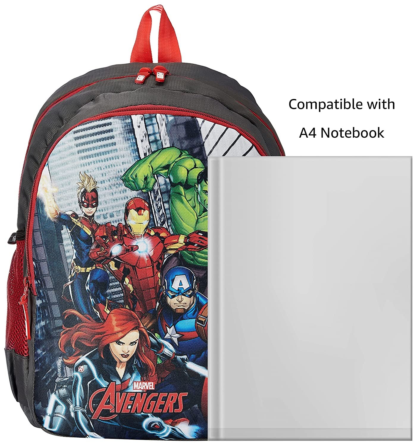 Priority Disney Marvel Avengers Group 32 litres Grey Polyester School Bag for Boys (Rocket 013) Priority Disney Marvel Avengers Group 32 litres Grey Polyester School Bag for Boys (Rocket 013)