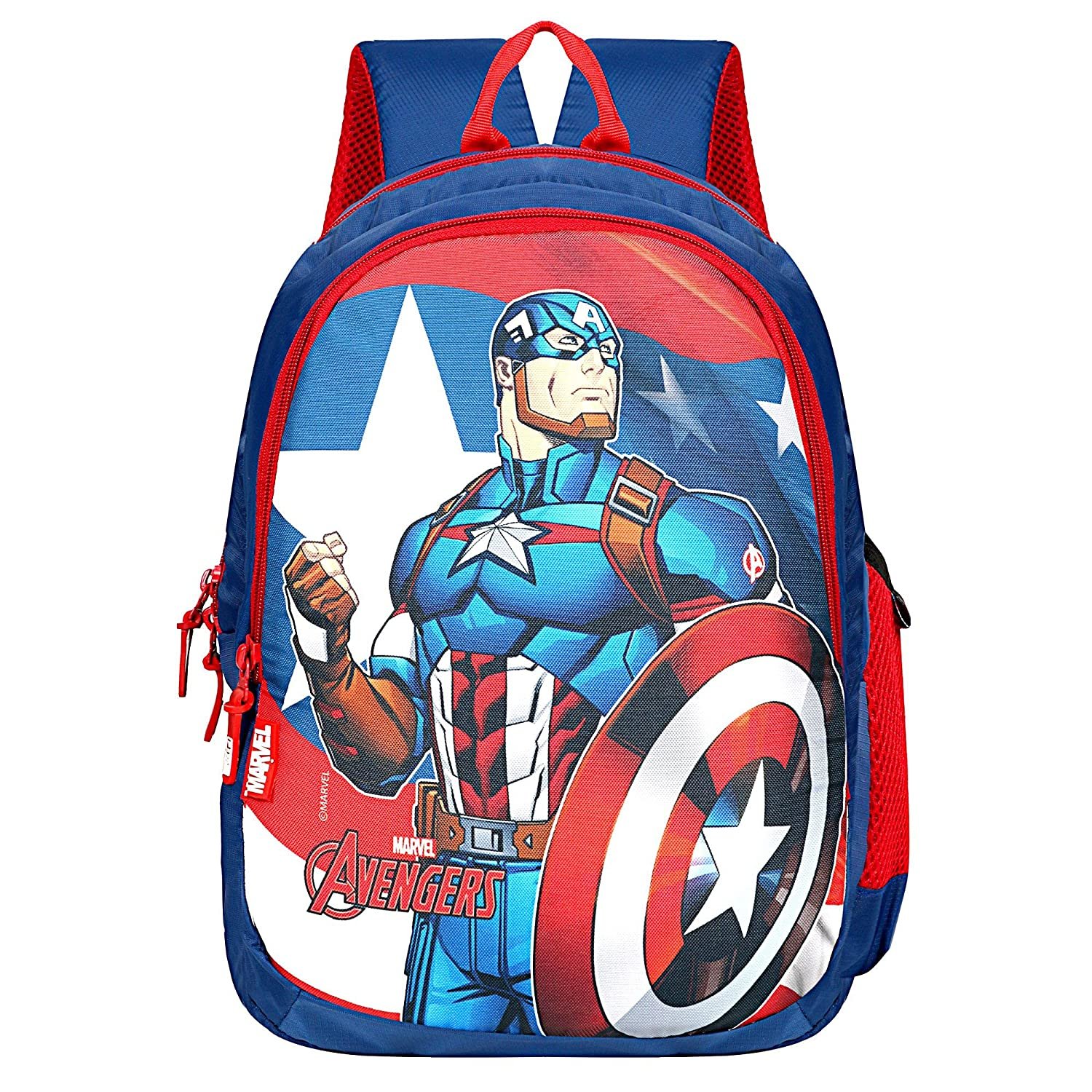 Priority Disney Marvel Captain America 25 Litres Blue Polyester School Bag Ideal For Boys & Girls (Rocket 013-B , 25846) Priority Disney Marvel Captain America 25 Litres Blue Polyester School Bag Ideal For Boys & Girls (Rocket 013-B , 25846)