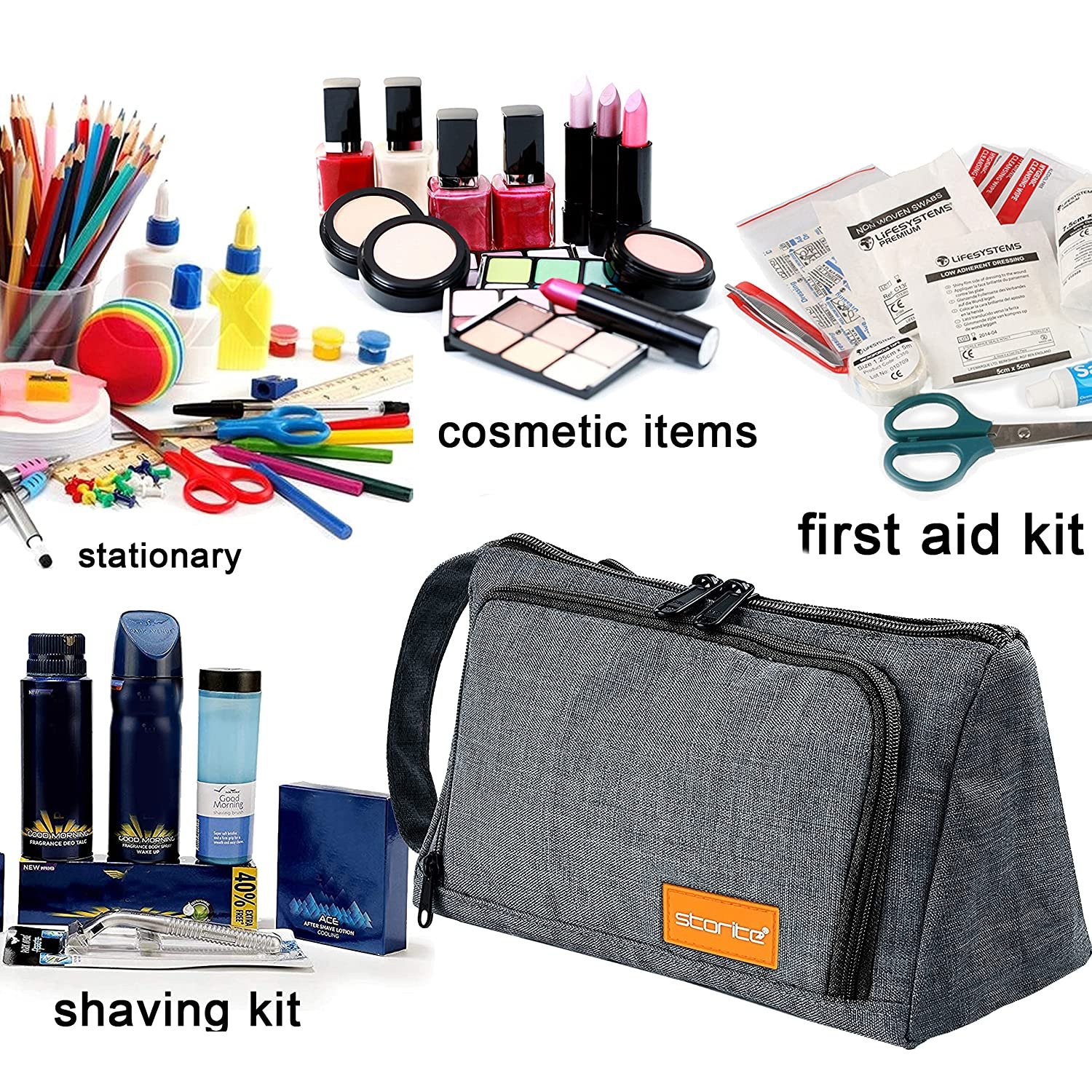 Storite Pencil Cases Big Capacity High Quality Storage Case Holder, Large Pencil Pen Pouch, Portable Pen Bag Makeup Bag Stationary Organizer Bag with Zipper for Kids - Grey Storite Pencil Cases Big Capacity High Quality Storage Case Holder, Large Pencil Pen Pouch, Portable Pen Bag Makeup Bag Stationary Organizer Bag with Zipper for Kids - Grey