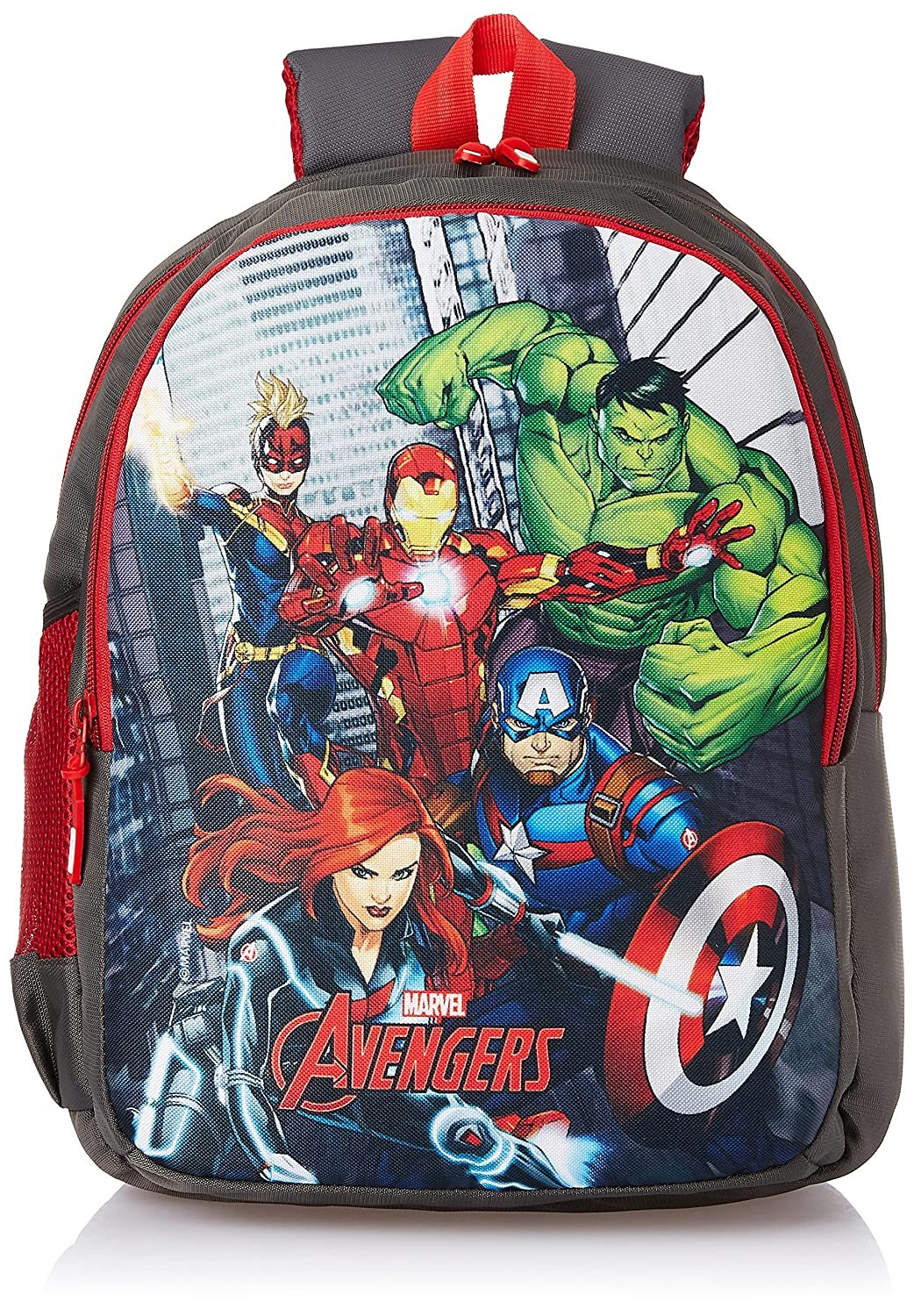Priority Disney Marvel Avengers Group 32 litres Grey Polyester School Bag for Boys (Rocket 013) Priority Disney Marvel Avengers Group 32 litres Grey Polyester School Bag for Boys (Rocket 013)