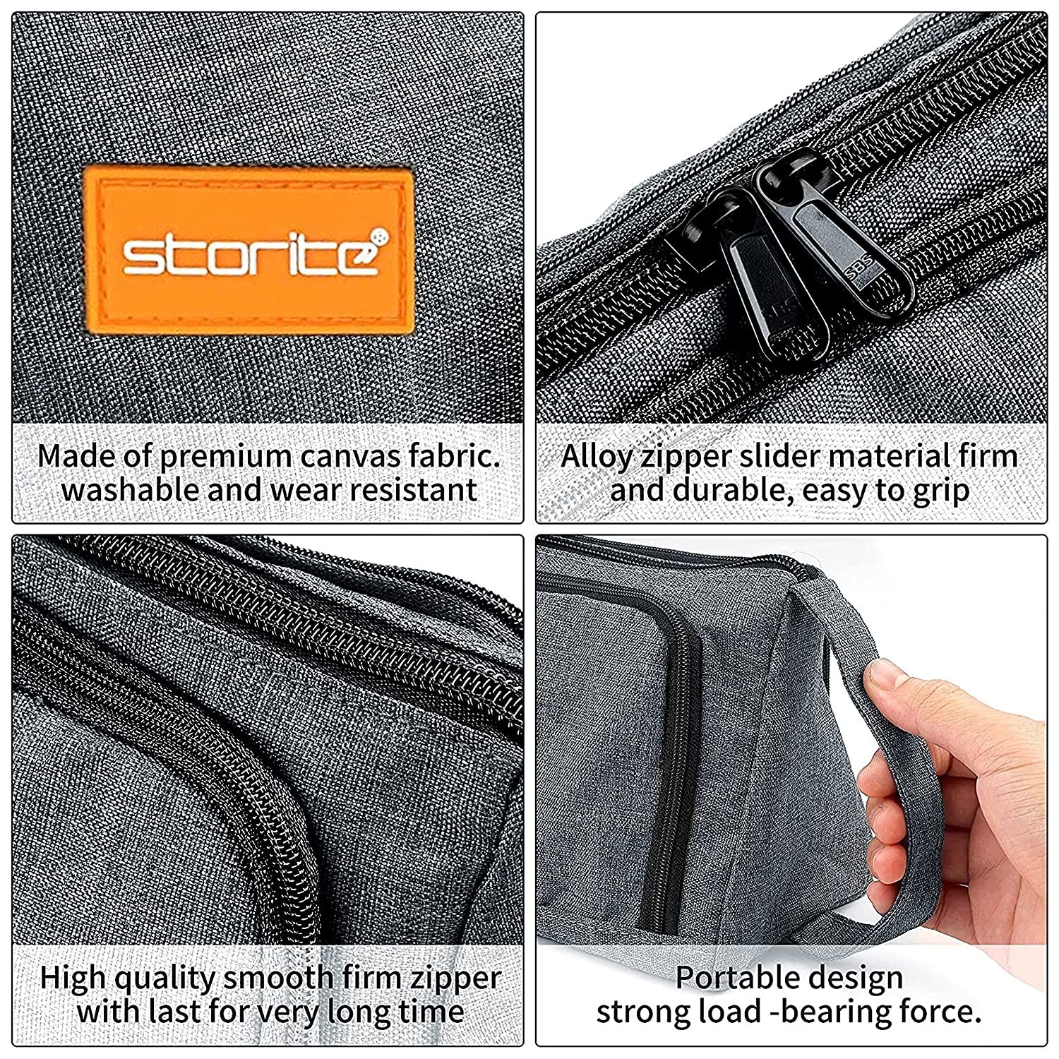 Storite Pencil Cases Big Capacity High Quality Storage Case Holder, Large Pencil Pen Pouch, Portable Pen Bag Makeup Bag Stationary Organizer Bag with Zipper for Kids - Grey Storite Pencil Cases Big Capacity High Quality Storage Case Holder, Large Pencil Pen Pouch, Portable Pen Bag Makeup Bag Stationary Organizer Bag with Zipper for Kids - Grey