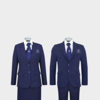 Navy Blue Cotton College Uniform, Size: Medium And Large And XL
