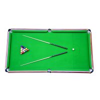 Khalsa Gymnastic Works Portable and Moveable on Wheels Pool Table(Billiard Table) 8x4 FT, Top 25 mm with Cover, Ball, cue Sticks, Triangle & Chalk DogBBN01