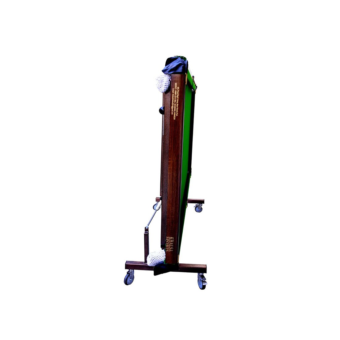 Khalsa Gymnastic Works Portable and Moveable on Wheels Pool Table(Billiard Table) 8x4 FT, Top 25 mm with Cover, Ball, cue Sticks, Triangle & Chalk DogBBN01 Khalsa Gymnastic Works Portable and Moveable on Wheels Pool Table(Billiard Table) 8x4 FT, Top 25 mm with Cover, Ball, cue Sticks, Triangle & Chalk DogBBN01