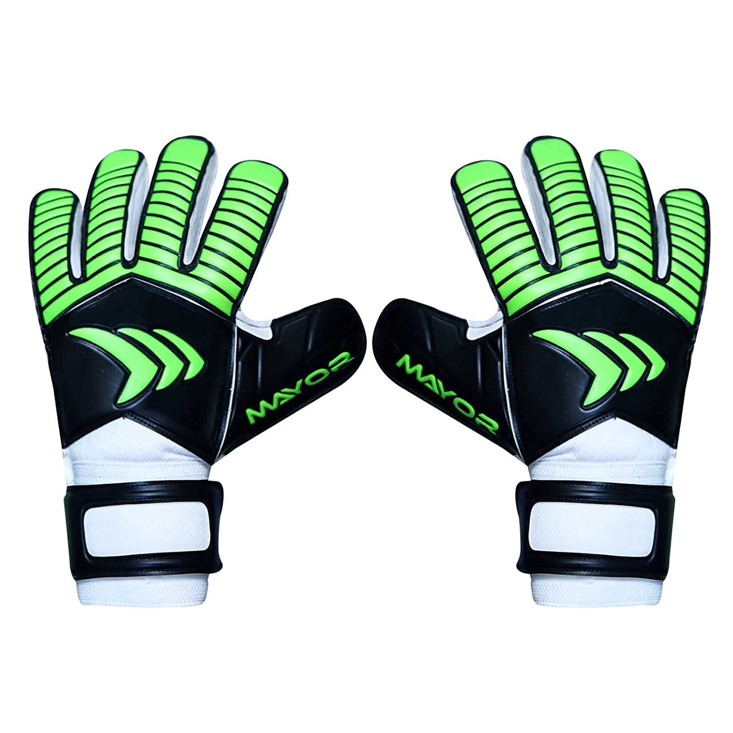 Mayor Topaz Beginner Goalkeeper Gloves Contact Latex Palm Negative Cut Latex Strap Wrist Support Standout European Design MenWomenYouthAdult Goalie Gloves Mayor Topaz Beginner Goalkeeper Gloves Contact Latex Palm Negative Cut Latex Strap Wrist Support Standout European Design MenWomenYouthAdult Goalie Gloves