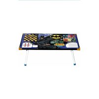 Doodles Store Sports Wooden Multipurpose Portable Ludo Printed with Snakes and Ladders Game | Ludo Table For Kids With Study And Laptop Support Table