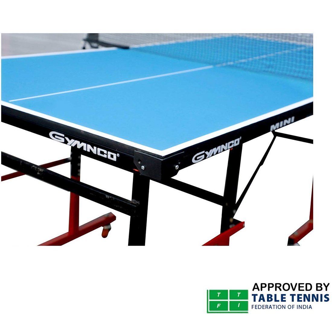 Gymnco Mini Table Tennis Table (6x3 ft) with Wheels (Laminated Top 18 mm ) Gymnco Mini Table Tennis Table (6x3 ft) with Wheels (Laminated Top 18 mm )