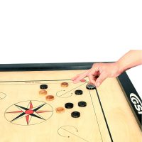 GSI Superior Matte Finish Full Size Carrom Board with Coin Striker & Boric Powder, Beige (Biscuits)