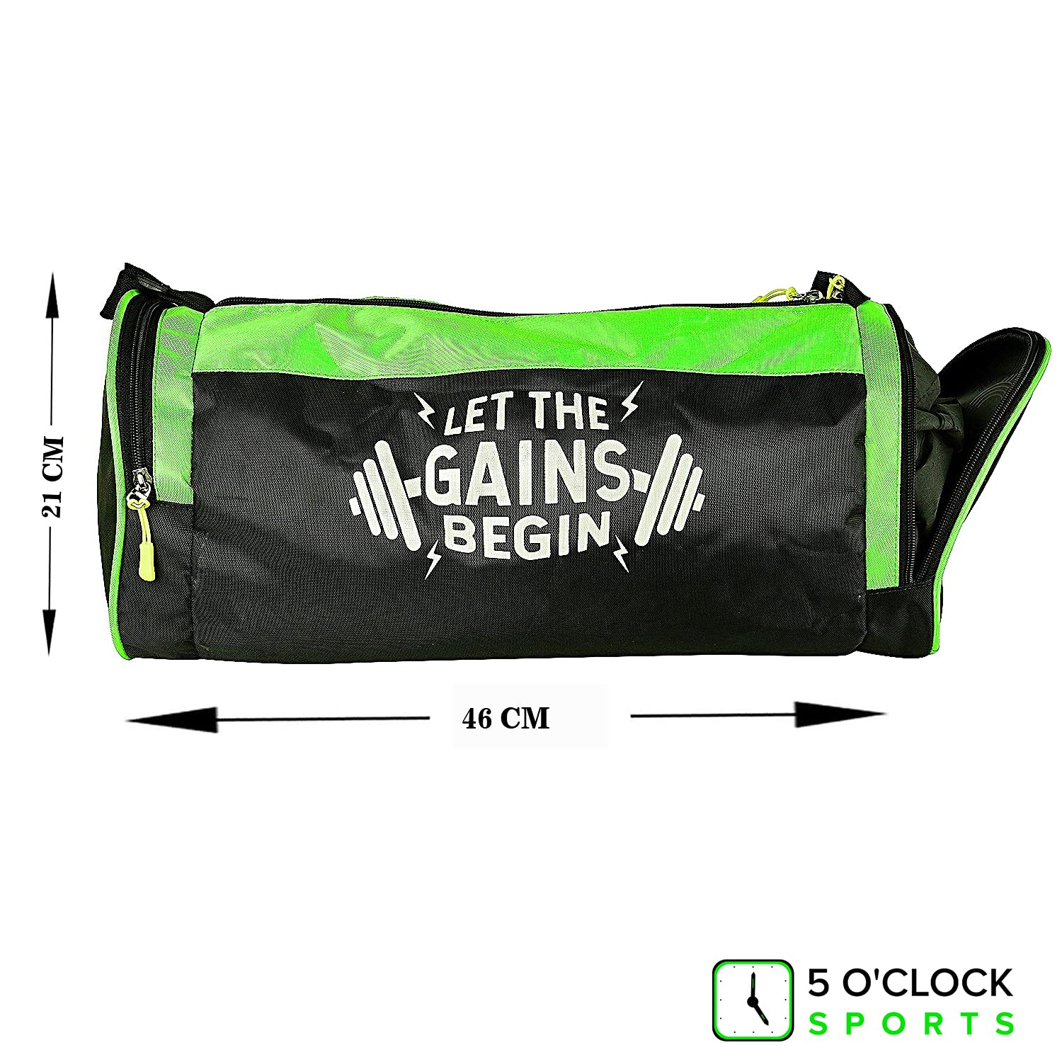 5 O' CLOCK SPORTS Combo of Gym and Fitness Kit Polyester Bag (Green) 5 O' CLOCK SPORTS Combo of Gym and Fitness Kit Polyester Bag (Green)