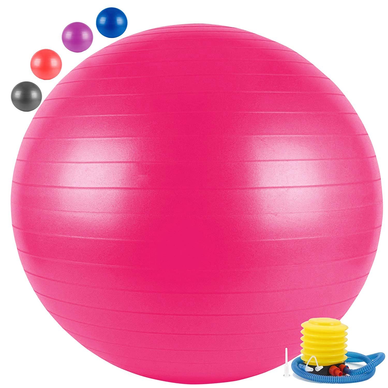 FITSY® Anti-Burst Yoga Exercise Gym Ball with Foot Pump FITSY® Anti-Burst Yoga Exercise Gym Ball with Foot Pump